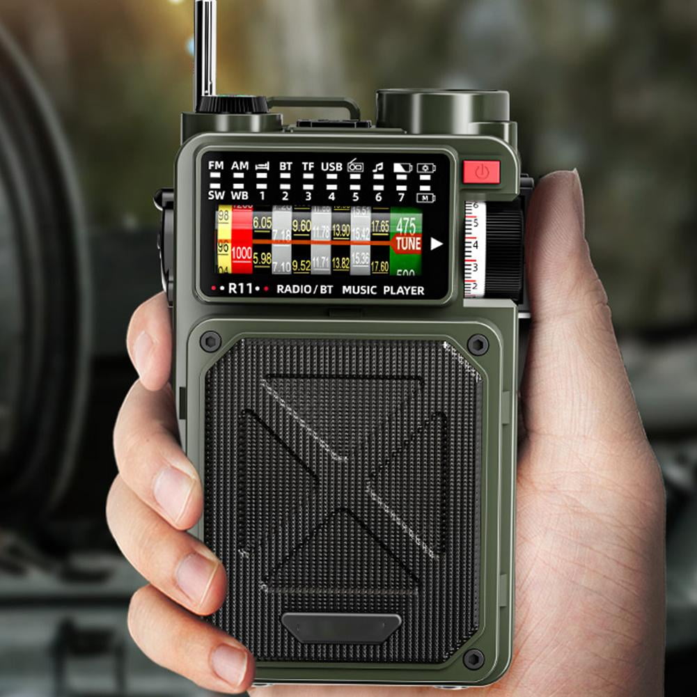 15 in 1 Outdoor Weather Radio, 4000mAh/18500mWh Solar Hand Crank Emergency Radio,Battery AM/#FM#/SW/NOAA Weather Alert Radio with Flashlight,Cell Phone Charger and SOS Siren for Power Outages R4V1