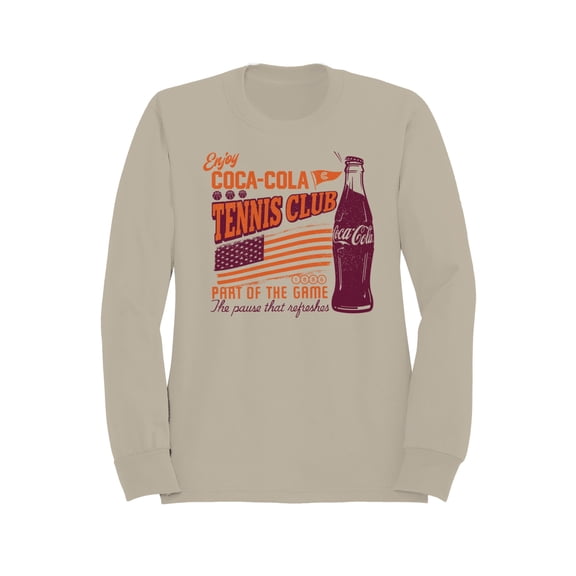 Officially Licensed Coca Cola Tennis Club Vintage Design Men's Sweatshirt