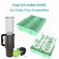 thumbnail image 4 of sunsanly 1 Set Silicone Ice Cube Tray with Lid Leak-Proof 30-40 Oz Cups Ice Tray Molds for Cocktails Whiskey Coffee Fast Freezing, 4 of 8