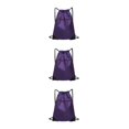 thumbnail image 4 of VONKY Portable Nylon Drawstring Bag Sack Beach Gym Backpack Shoes Bags Convenient and Versatile Purple 3Set, 4 of 6