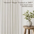 thumbnail image 4 of Pinch Pleated Thick Linen Curtains 90 Inch Length 2 Panels Set for Living Room Warm Beige Neutral Pleated Curtains Semi Sheer Light Filtering Privacy Bedroom Window Drapes, 4 of 10