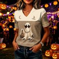 thumbnail image 4 of Stralyhd Ghost Womens Shirts Retro Camper Ghost Tee Festival Gathering V‑neck Tops Retro Short Sleeve Shirt S, 4 of 4