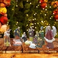 thumbnail image 4 of 12 Uds. Conjunto de Pesebre Colorido Adornos Diseño de Madera Nacimiento de Jesús para Iglesia Zulema estatuilla de la natividad, 4 of 8