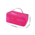 thumbnail image 3 of Mesh Travel Toiletry Bag,Large Capacity Cosmetic Organizer With Handle,Breathable Polyester Construction,Clear Visibility Open Mesh Design,Lightweight Portable Pouch,Home And Travel Storage, 3 of 6