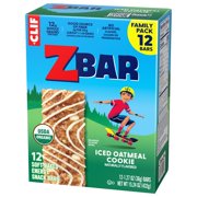Zbar Iced Oatmeal Cookie Soft-Baked Energy Snack Bars, Organic Granola Bars, Snacks for Kids, 12 count