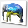 thumbnail image 2 of Elephant Double Exposure Illustration - Large Animal Canvas Art Print, 2 of 4