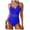 Z01-Blue, variant on GEWSEY Sexy Tie Criss Cross Plunge One Piece Thong Swimsuit High Cut Brazilian Bathing Suit Black, S