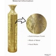 thumbnail image 5 of Hosley Decorative Gold Metal Tall Floor Vase. Ideal Gift for Floral Arrangements Weddings Party Spa Reiki Meditation Settings O5 (27.25" High), 5 of 11