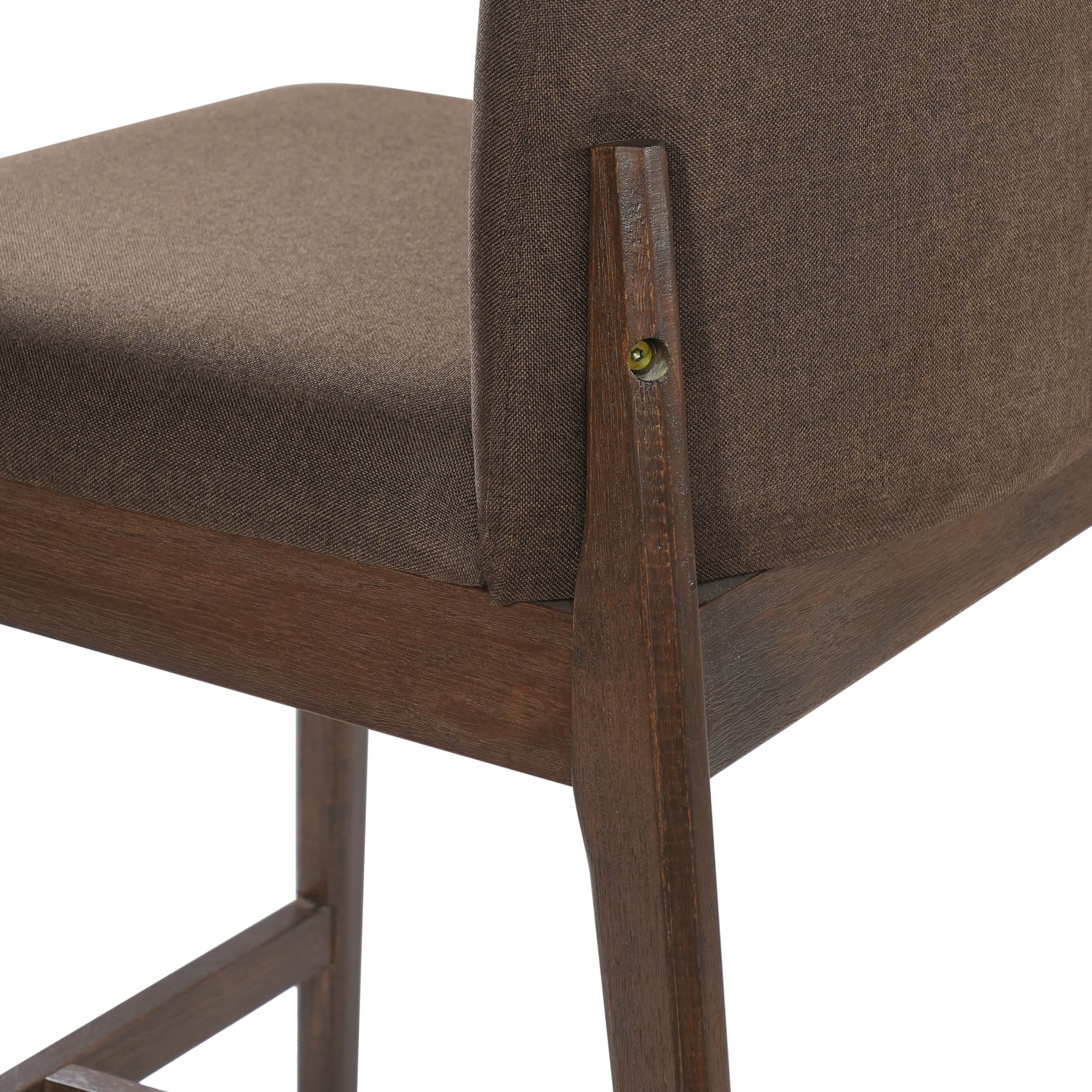 Christopher Knight Home 38"H Taupe Upholstered Counter Stools Set of 2, Walnut Finish Rubberwood Frame