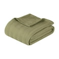 thumbnail image 3 of Superior Clara Cotton Striped Woven Blanket, Throw, Sage, 3 of 11