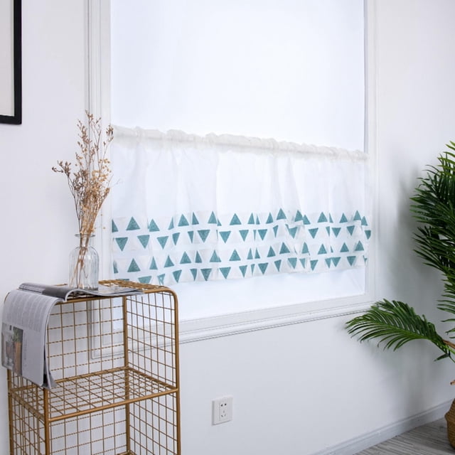 Wchiuoe Short Curtain, Cafe Tiers,Kitchen Tiers Cabinet Curtain Window Short Curtain Half Window Treatment