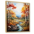thumbnail image 2 of Designart "Birch Woods Autumn euphony I" Floral Floater Framed Wall Art Print, 2 of 7