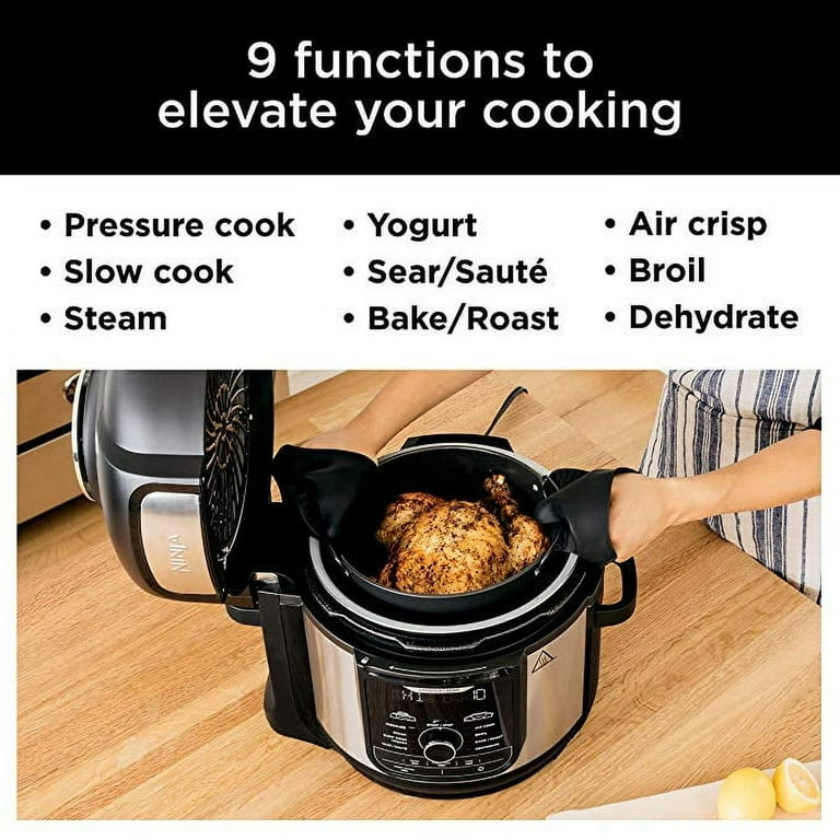Ninja Foodi Deluxe XL 8 Quart 9 in 1 Stainless Steel Pressure Cooker with TenderCrisp Technology FD401 Walmart