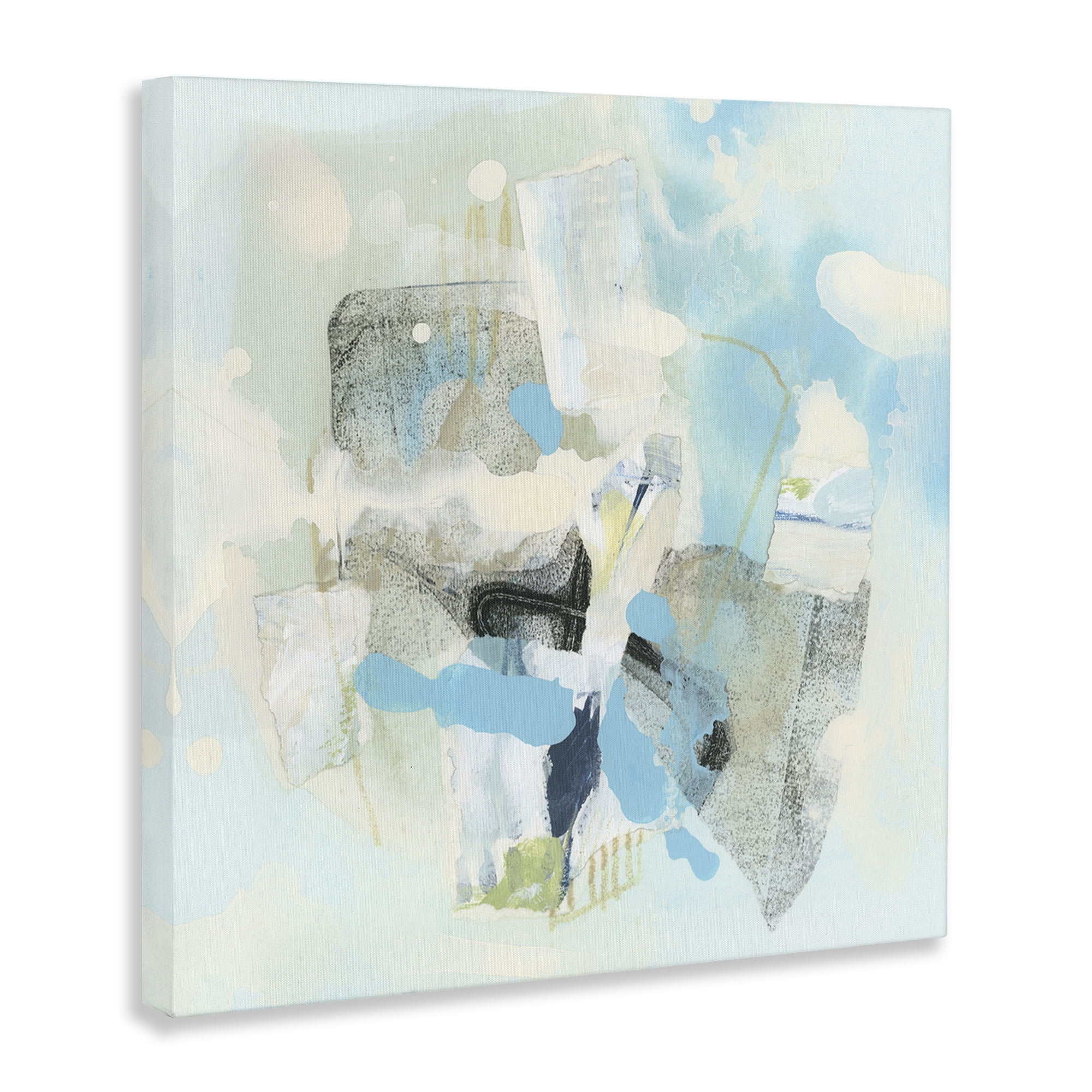 Stupell Industries Modern Paint Splash Abstract Abstract Painting Gallery Wrapped Canvas Art Print Wall Art, 24 x 24