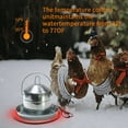 thumbnail image 5 of ICQOVD 9.6In Chicken Water Heater for Chicken Drinker Winter 110V Poultry Waterer Heated Base with Power Cord for Metal Drinking Fountains Chicken Coop 4.5ft Cord, 5 of 7