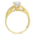 thumbnail image 4 of Ioka - 14K Yellow Solid Gold 1 Ct. Round Cut Cubic Zirconia CZ Wedding Engagement Ring - Size 6, 4 of 6