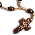 thumbnail image 4 of Catholic Rosary Bracelet Mini Wood Beads Finger Rosaries Communion Party Favors, 4 of 5