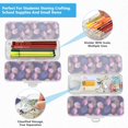 thumbnail image 5 of Plastic Pencil Box Large Capacity Pencil Boxes Clear Boxes with Snap-Tight Lid Stylish Office Supplies Storage Organizer Box Pink and Purple Palm Leaves, 5 of 7