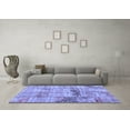 thumbnail image 3 of Ahgly Company Machine Washable Indoor Rectangle Patchwork Blue Transitional Area Rugs, 8' x 10', 3 of 4