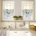 thumbnail image 4 of Beach Coastal Kitchen Curtains Sets for Windows 36 Inch Length, Summer Seaside Rod Pocket Window Treatments, Shell Starfish Nautical Tier Curtains and Valances Set for Bedroom/Bathroom, 4 of 6