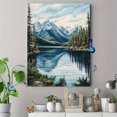 thumbnail image 4 of Mountain Lake Reflection Canvas Print/Wall Art，Suitable for Living Room，Bedroom，Office，Bathroom，Hallway Decoration., 4 of 8