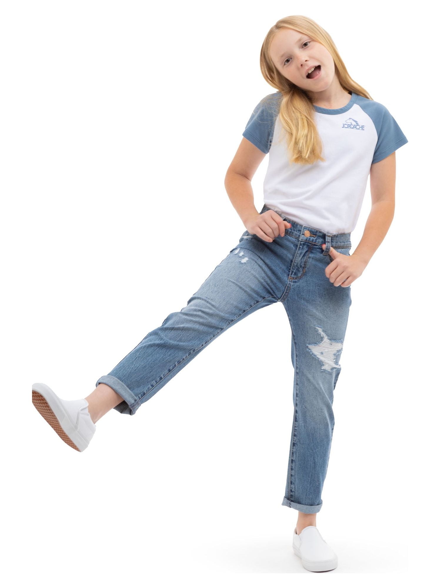 Jordache Girls High Rise Girlfriend Jean, Sizes 5-18