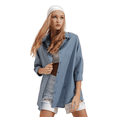 thumbnail image 6 of VAVONNE Womens Stylish Loose Fit Blouses, Casual Button Down Shirts, 6 of 9