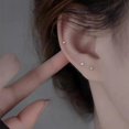 thumbnail image 3 of Pendientes de plata de ley S999 con circonitas, diseño de nicho de verano para mujer, pendientes de plata pura de alta calidad con perforación en la oreja, 3 of 5