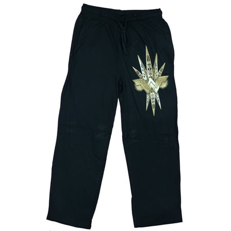 

Wonder Woman Movie Black and Gold Logo Lounge Pajama Pants (Large)
