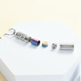 thumbnail image 3 of Cylinder Hollow Urn Necklace for Ashes Cremation Jewelry for Ashes Flower Keepsake Memorial Jewelry Hollow Vial Urn Pendant for Human Pet Ashes, 3 of 7