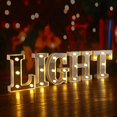 thumbnail image 5 of Luces LED de marquesina Qinwei con 26 letras iluminadas, ideal para iluminación nocturna, bodas, cumpleaños, fiestas navideñas, decoración de bares y hogares., 5 of 5
