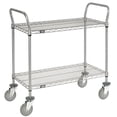 thumbnail image 2 of Nexel Utility Cart w/2 Shelves & Pneumatic Casters, 1200 lb. Cap, 30"L x 24"W x 42"H, Silver, 2 of 3