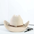 thumbnail image 3 of Chapeau de Cowboy Western pour Tenue Décontractée Extérieure Style Jazz Classique Protection Solaire Artisanat, 3 of 5
