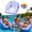 Purple, variant on Inflatable Pool Lounge Chair, 3-in-1 Inflatable Pool Lounge Chair, U-Shaped Inflatable Pool Float with Cup Holder