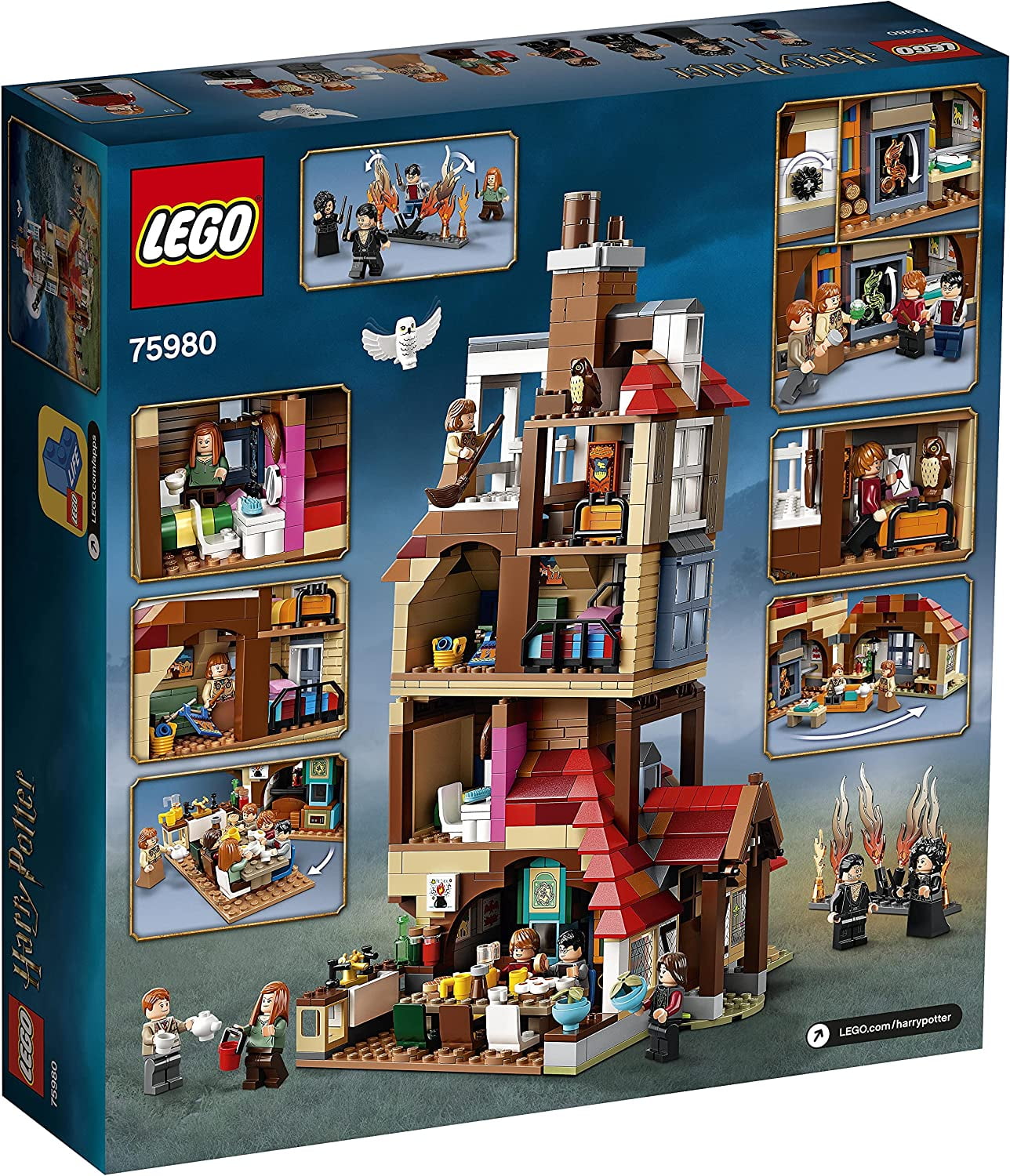 LEGO Harry Potter Attack on the Burrow Building Set with Fire Elements  75980 (1047 Pieces) - Walmart.com
