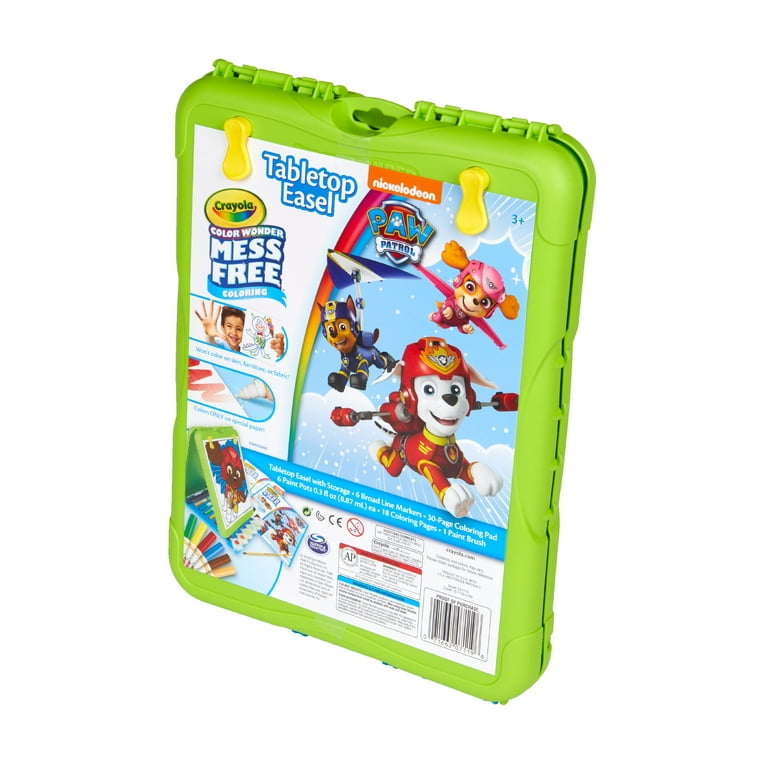 Crayola Color wonder Paw Patrol Travel Easel With 30 Bonus pages, Full size  color wonder markers and paints!