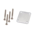 thumbnail image 4 of 2 Set Electric Guitar Neck Plate with Screws for Guitar , Replacement, Chrome, 4 of 6