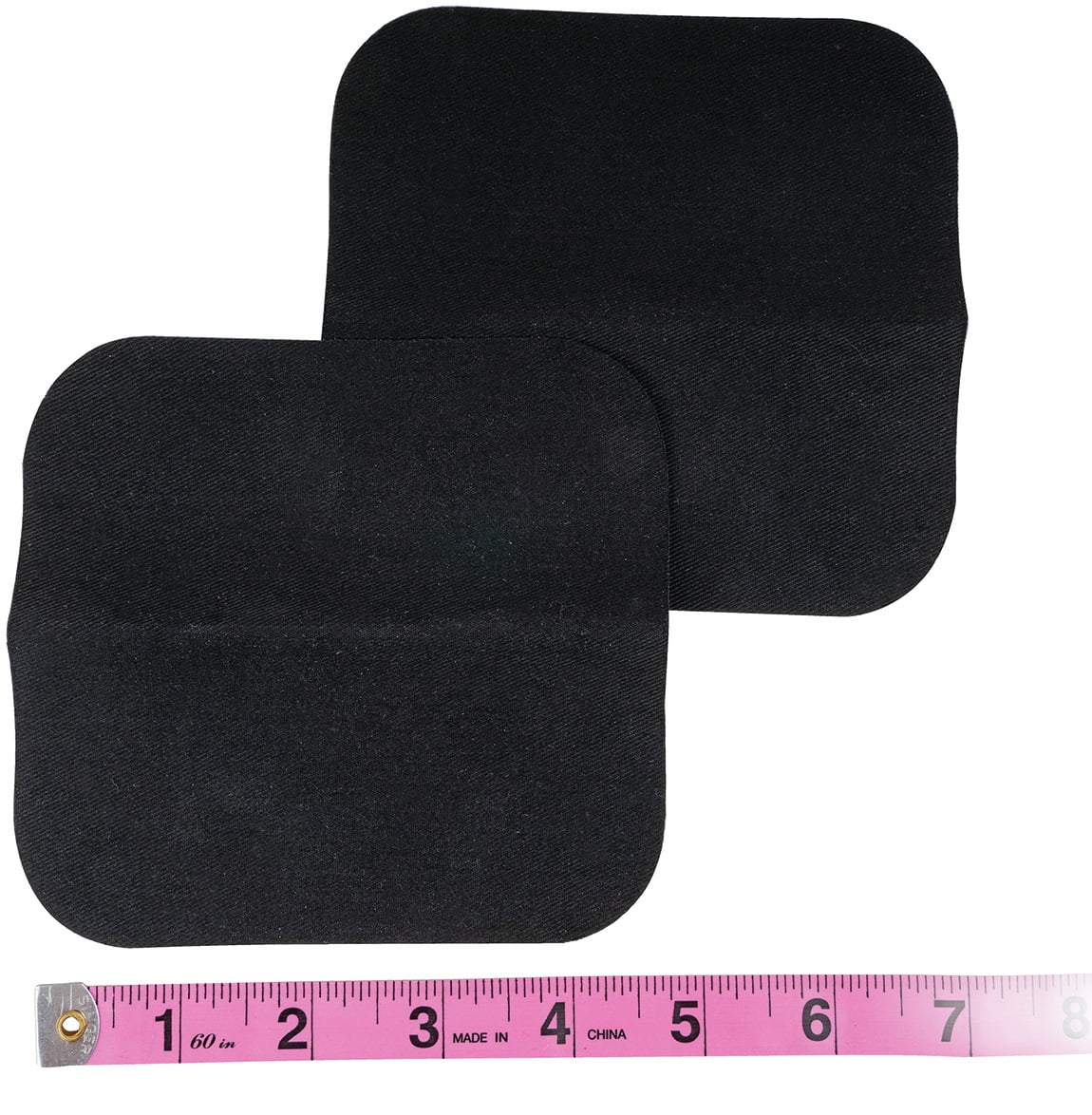 Iron-On Patches 5X5 2/Pkg-Black