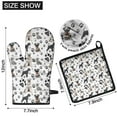 thumbnail image 6 of Schnauzer Dog and Footprints Kitchen Oven Mitt and Pot Holder Sets 2 Pcs for Baking, Cooking and Grilling, Heat Resistant Up To 392 °F, 6 of 7