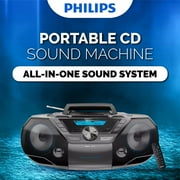 Philips CD Soundmachine Portable Boombox, Mega Bass Reflex Stereo Sound System with NFC, Bluetooth, FM, MP3