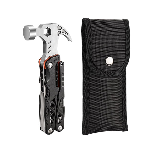 Pinza multifuncional para acampar al aire libre, alicates de acero inoxidable plegables, herramienta combinada para vehículos de emergencia