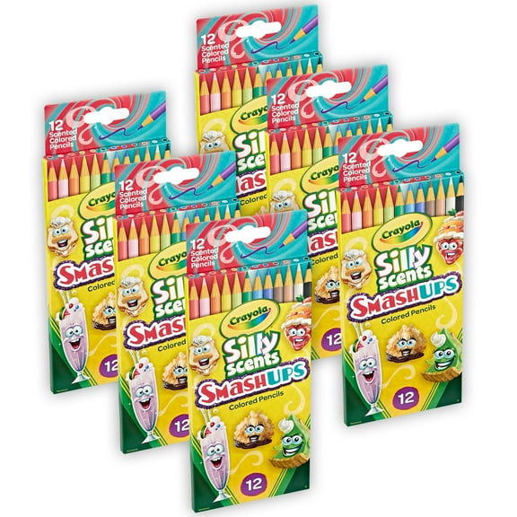 Crayola Silly Scents Smash Ups Colored Pencils, 12 Per Pack, 6 Packs