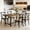 Black,Rustic Brown, variant on Modern Style Extendable Dining Table,Expandable Kitchen Table