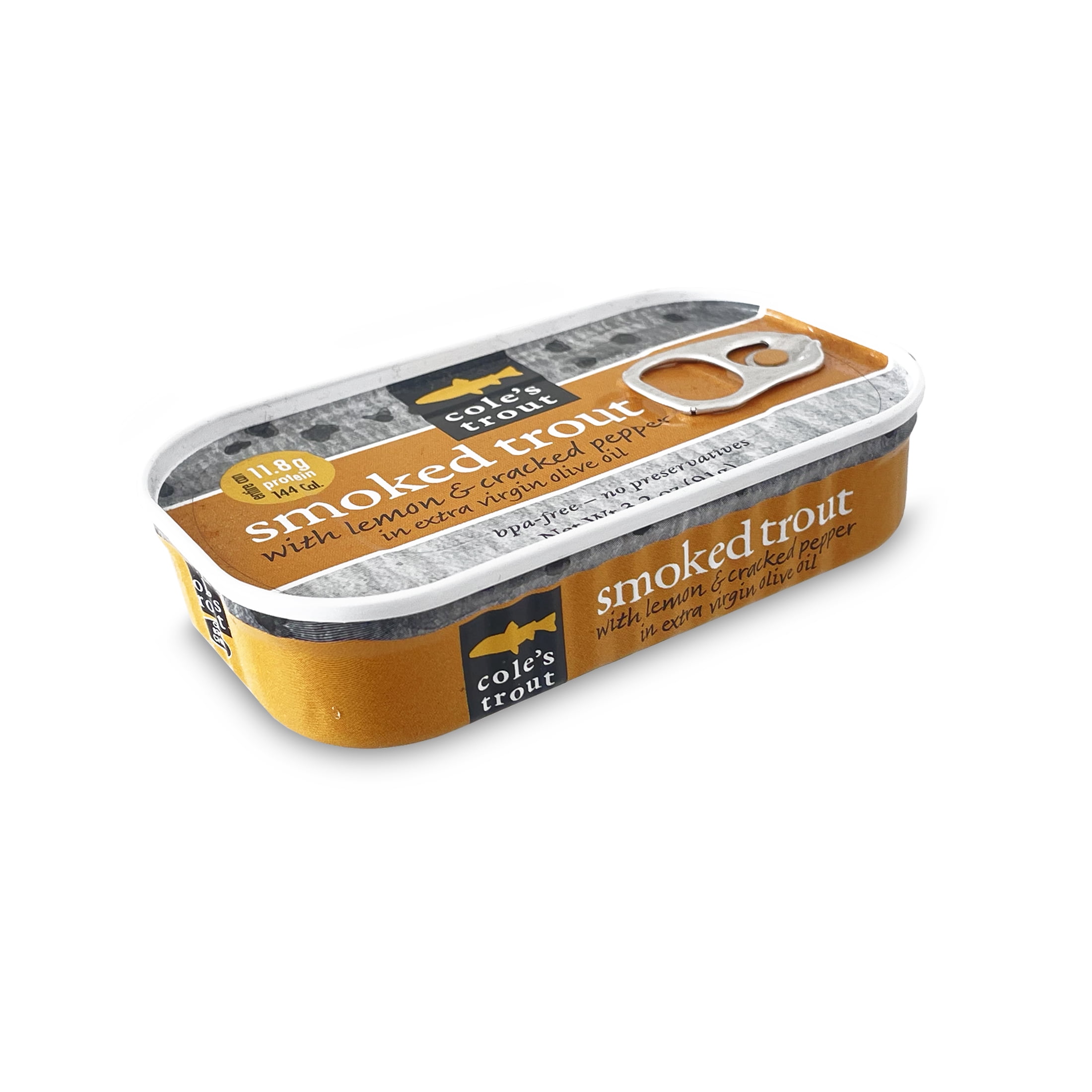 Coles Smoked Trout with Lemon and Cracked Pepper 10 Pack - Fish Fillet, High Protein, Canned, 3.2 oz/Can