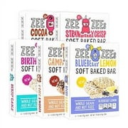 Zee Zees Variety Soft Baked Snack Bars, 1.3 oz, 30 pack, Nut Free, Whole Grain, School Safe, On-The-Go (Variety 1)
