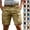 E6-Khaki, variant on Men's Cargo Shorts Elastic Waistband Drawstring Shorts Pants Summer Outdoor Work Casual Lightweight Big and Tall Cargo Shorts with Multi-Pocket Quick Dry Pants,Brown XL