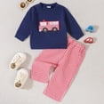thumbnail image 2 of Odeerbi 0-4 Años Niñas Conjunto de Navidad Sudadera de Cuello Redondo de Algodón Pantalones de Cuadros Conjunto de Dos Piezas Jersey de Manga Larga Bordado, 2 of 8