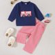 thumbnail image 2 of Odeerbi 0-4 Años Niñas Conjunto de Navidad Sudadera de Cuello Redondo de Algodón Pantalones de Cuadros Conjunto de Dos Piezas Jersey de Manga Larga Bordado, 2 of 8