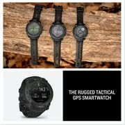 Garmin Instinct 3 Tactical Edition AMOLED 50mm Display, Rugged Outdoor GPS Smartwatch Bundle With USB Wall Charger + Microfiber Cleaning Cloth
