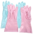 thumbnail image 2 of 2 pares de guantes para lavar platos, reutilizables, para tareas domésticas, de goma., 2 of 5